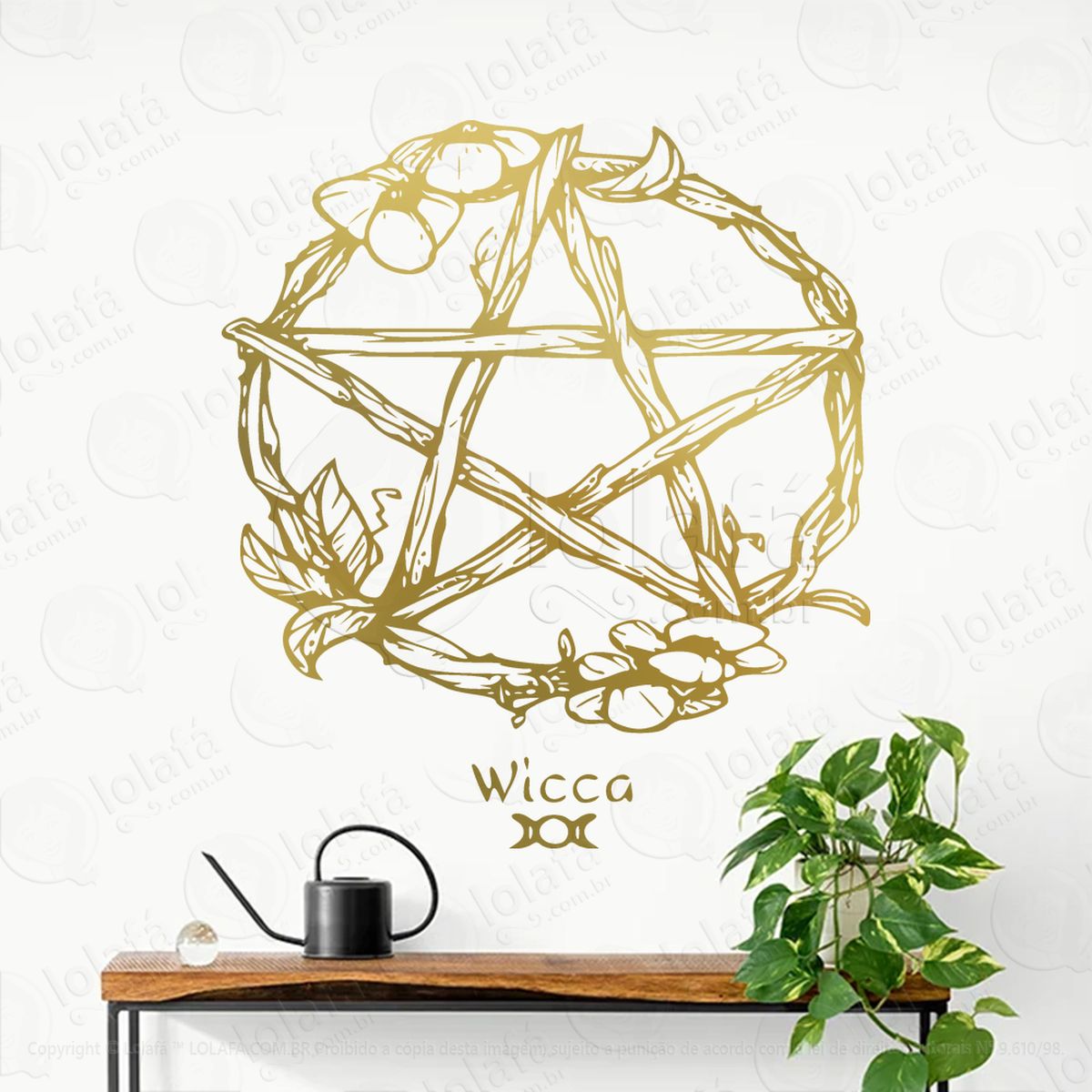 roda pentagrama wicca wheel adesivos para altar ocultista mod:134