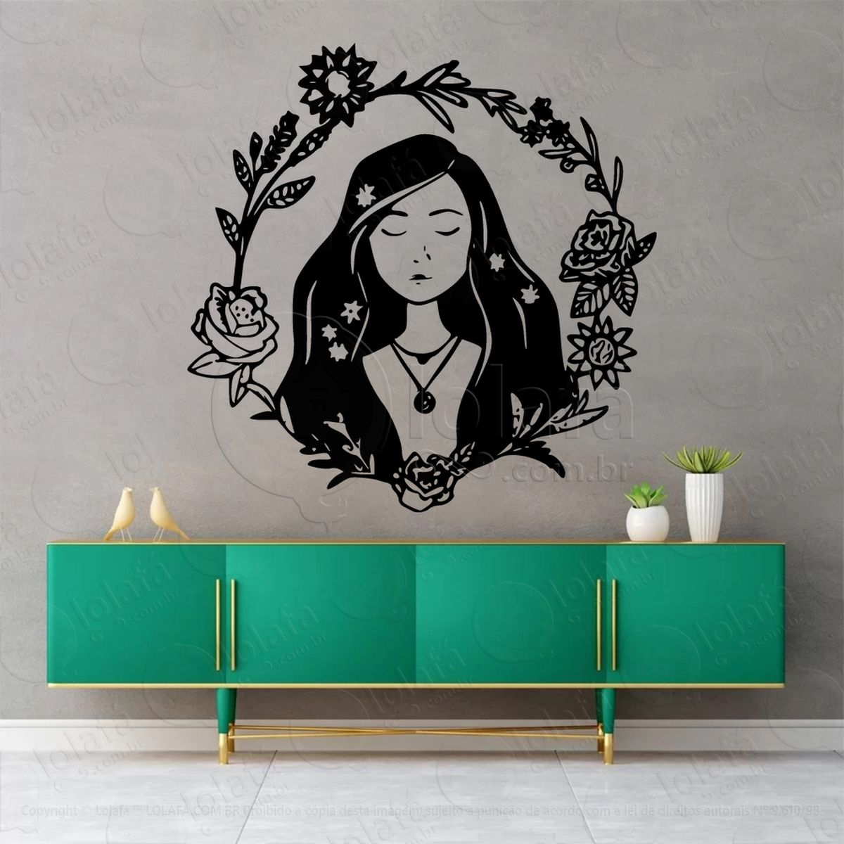 mulher e loureiro woman and laurel adesivos para altar ocultista mod:142