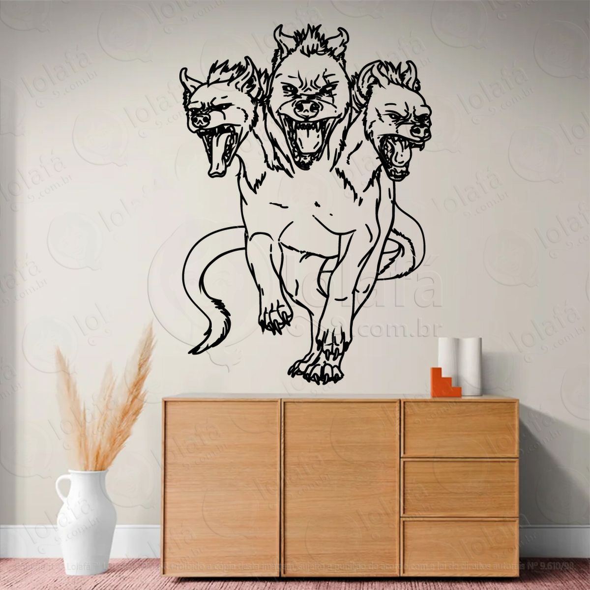 cerberus adesivos para altar ocultista mod:157