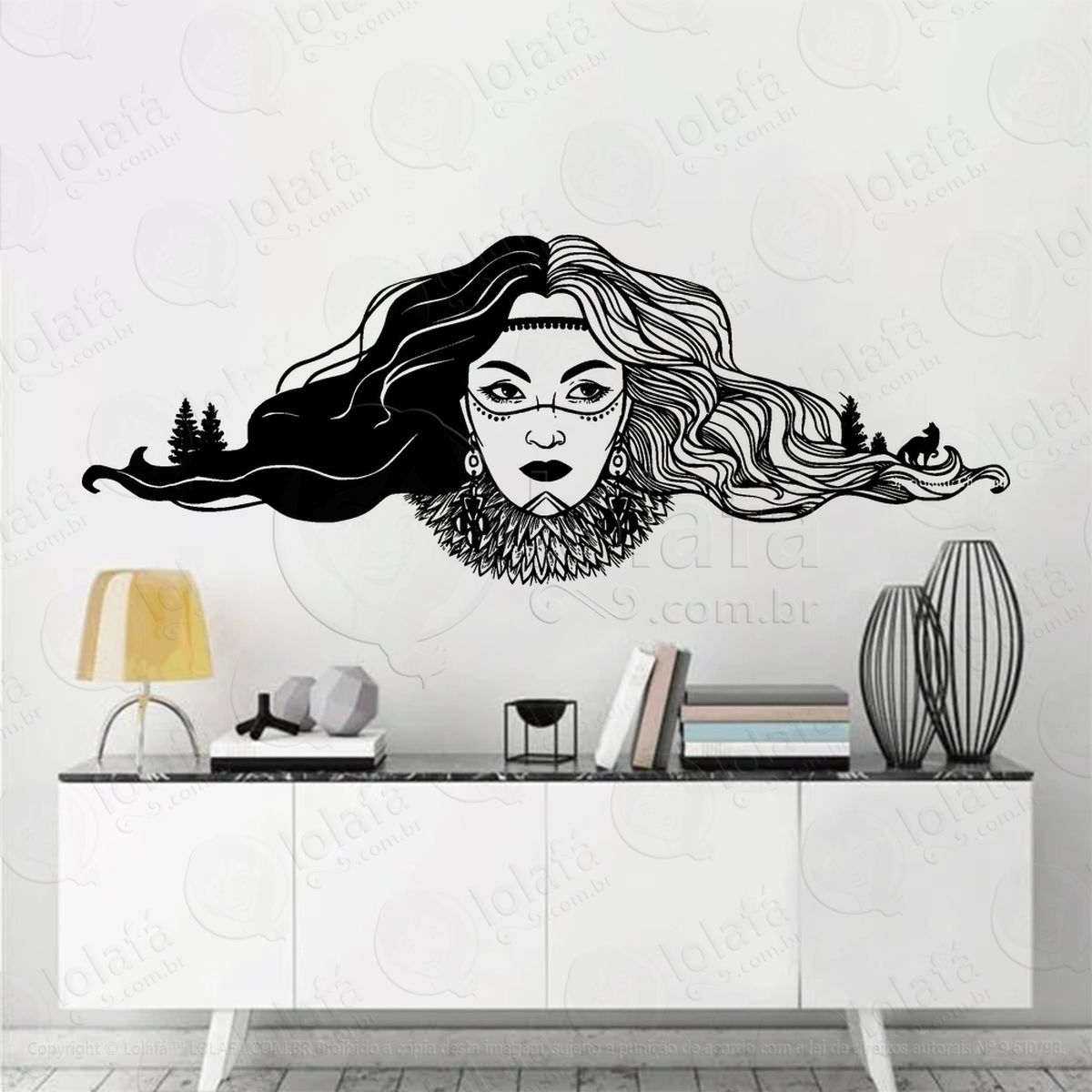 mulher paisagem landscape woman adesivos para altar ocultista mod:193
