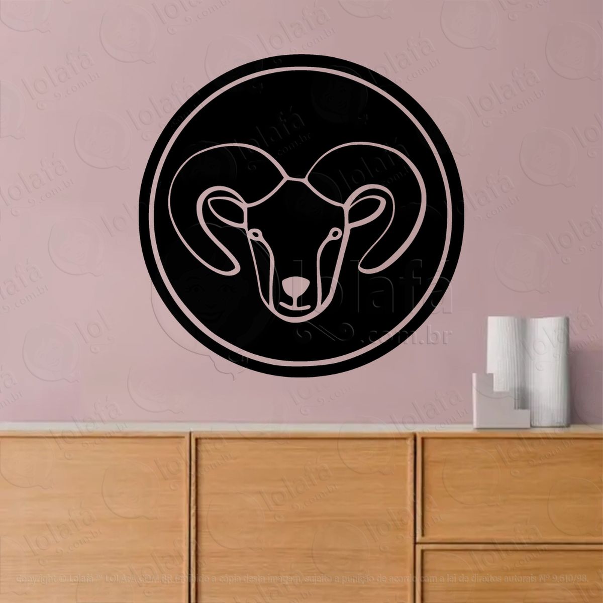 mandala signo de Áries astrologia adesivos para altar ocultista mod:219