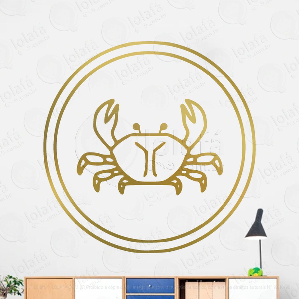 Mandala Signo de Câncer Astrologia Adesivos para Altar Ocultista Mod:221