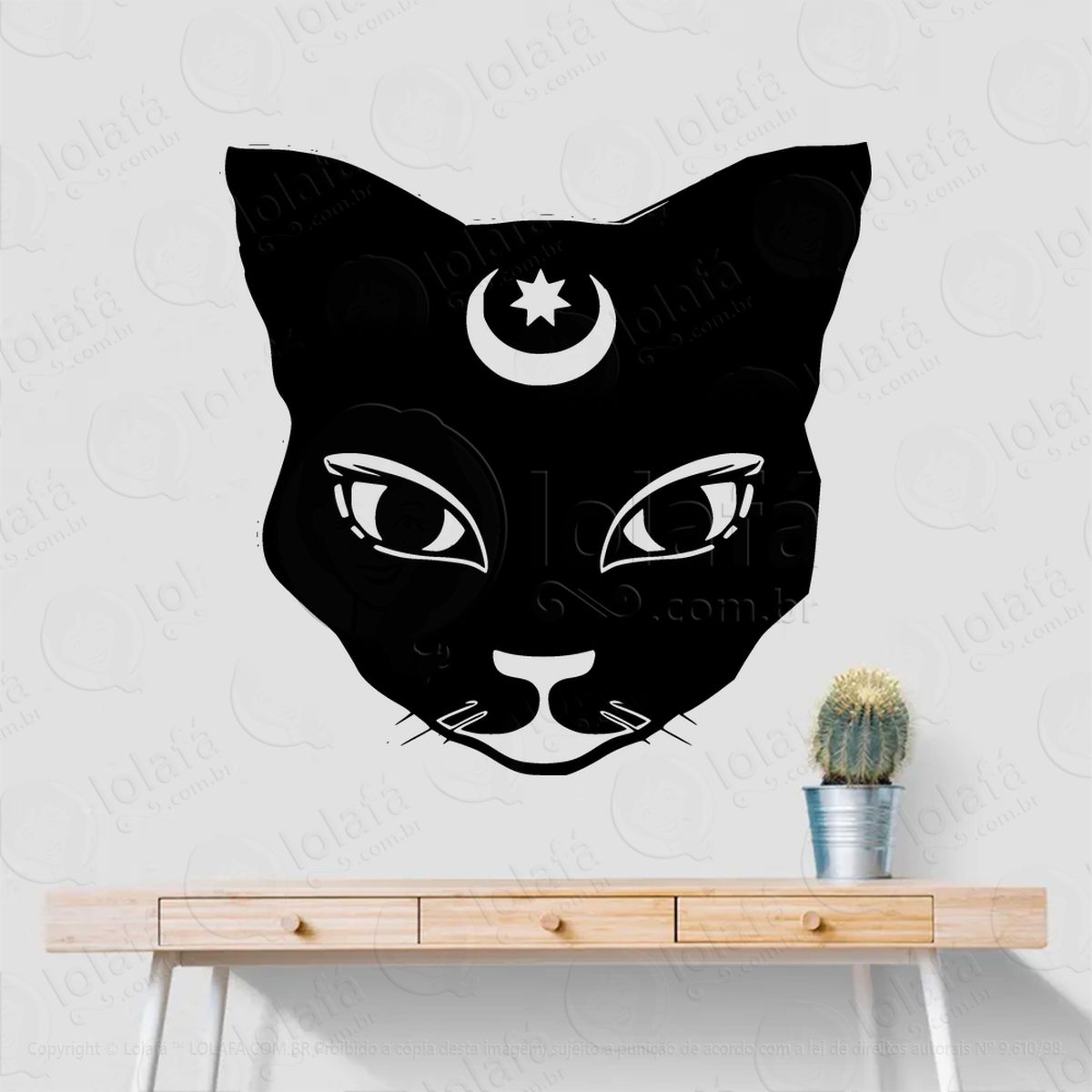 gato preto black cat adesivos para altar ocultista mod:245