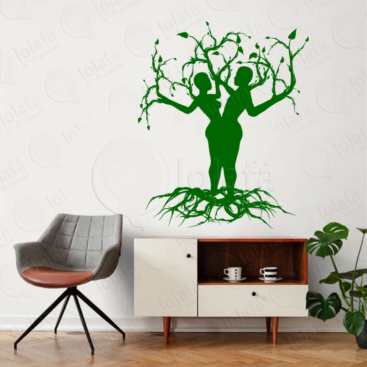 Árvore de casal homem e mulher couple tree adesivos para altar ocultista mod:248