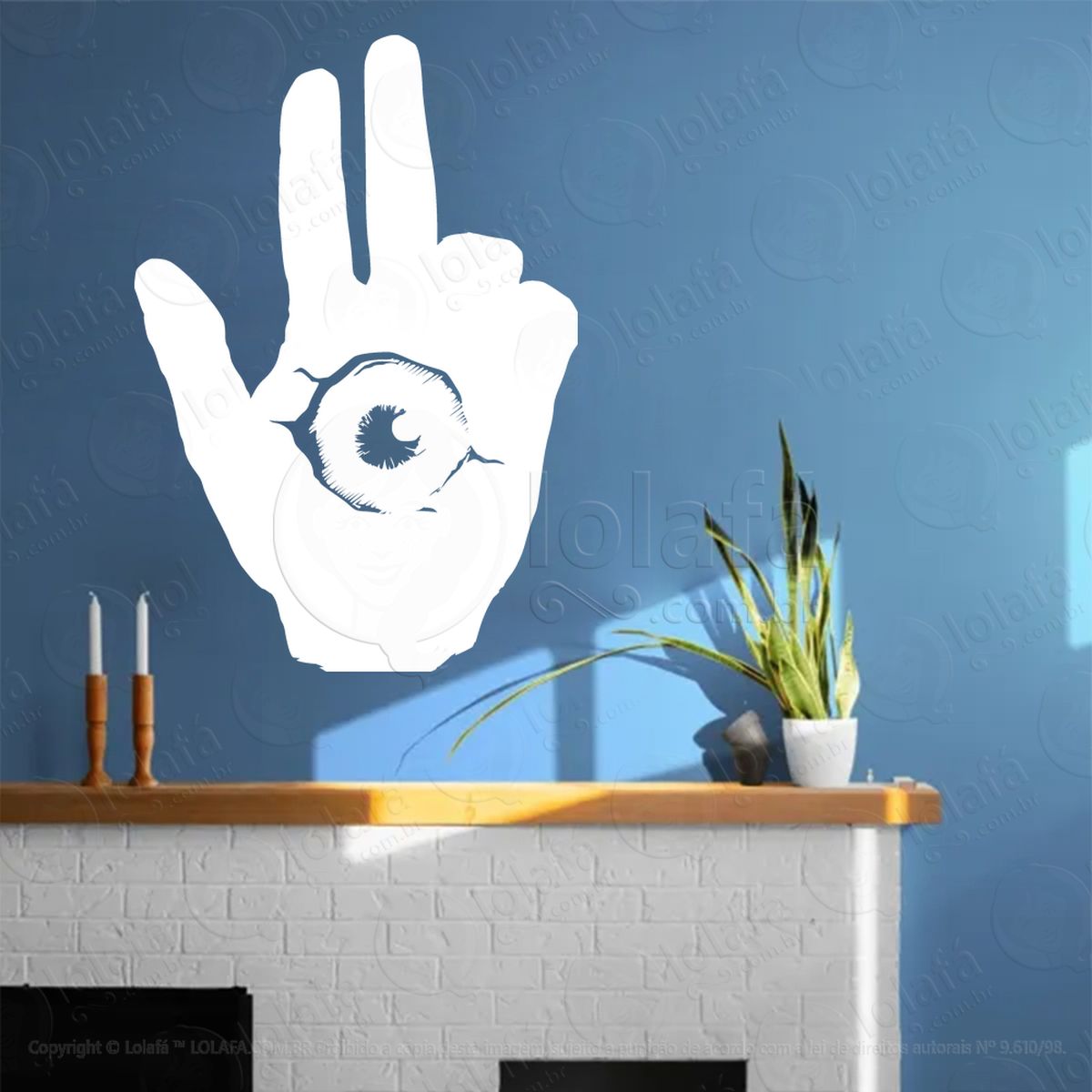 olho na mão eye in hand adesivos para altar ocultista mod:250