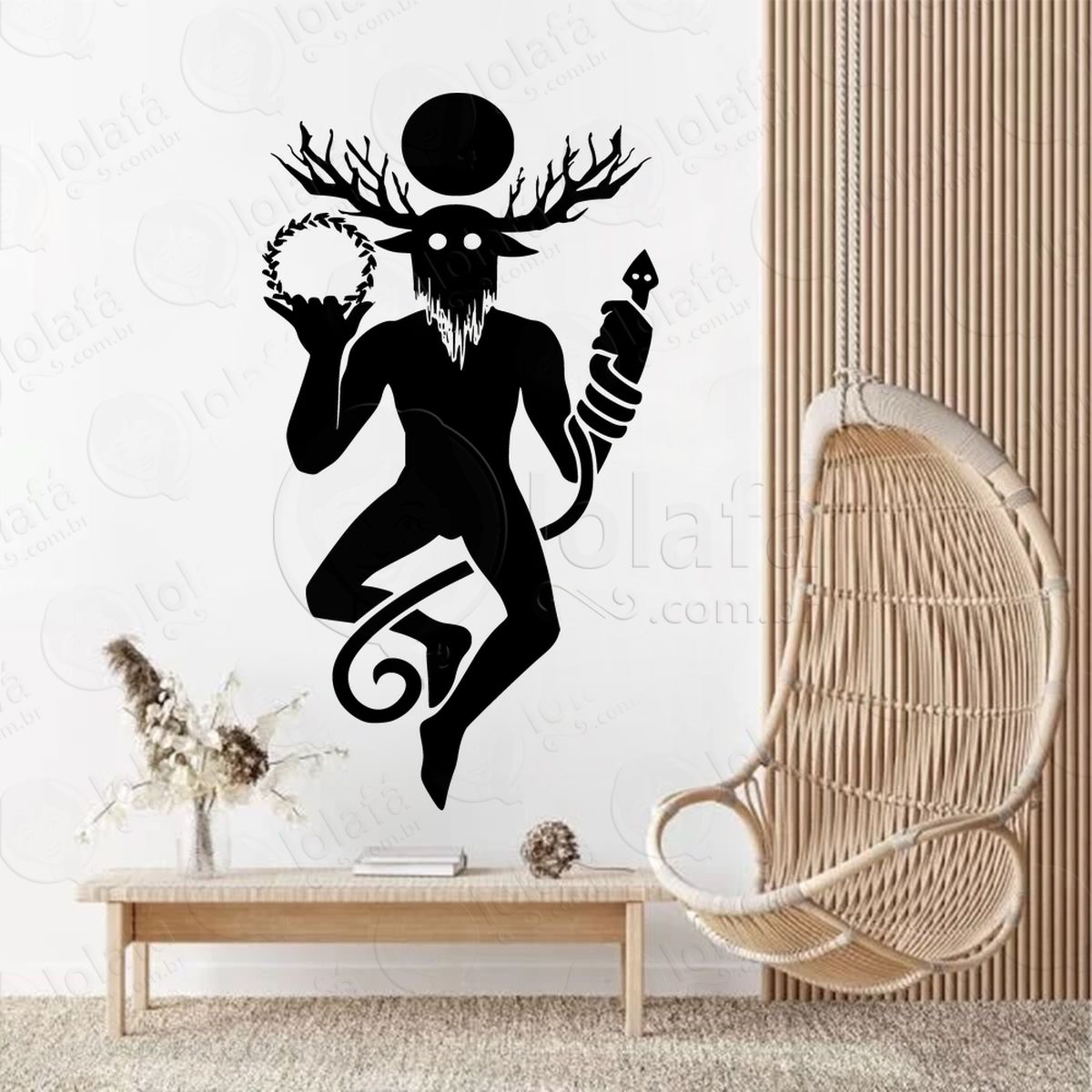 deus chifrudo horned god adesivos para altar ocultista mod:258