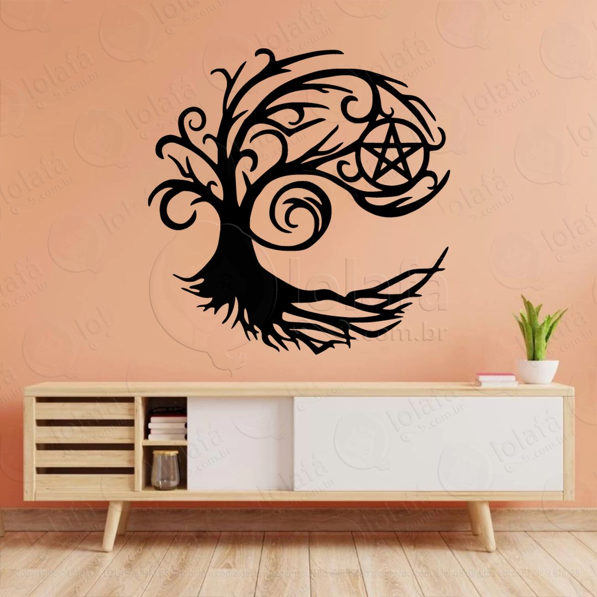 Árvore do pentáculo pentacle tree adesivos para altar ocultista mod:269