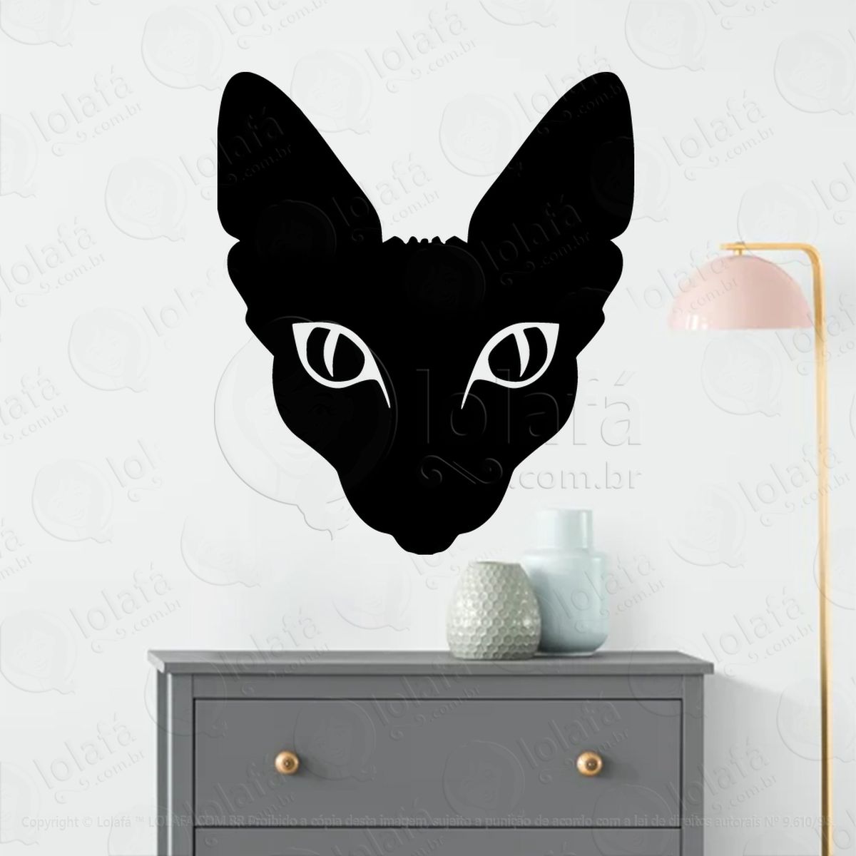 gato esfinge sphinx cat adesivos para altar ocultista mod:272
