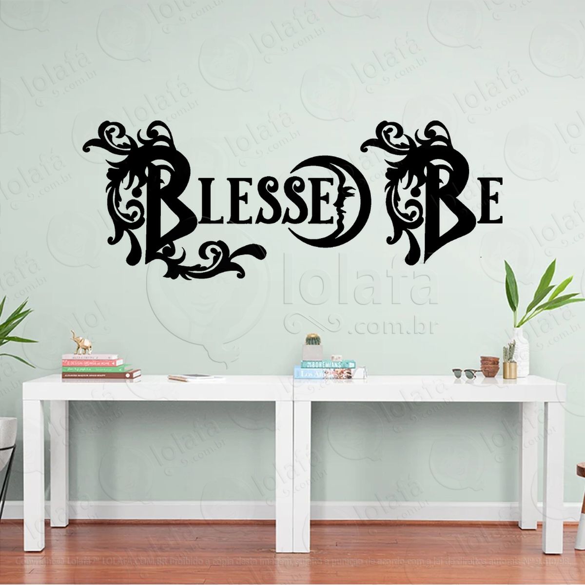 Blessed Be Casa de Bruxa Altar Adesivo de Parede Decorativo para Casa, Sala, Quarto, Vidro e Altar Ocultista - Mod:282