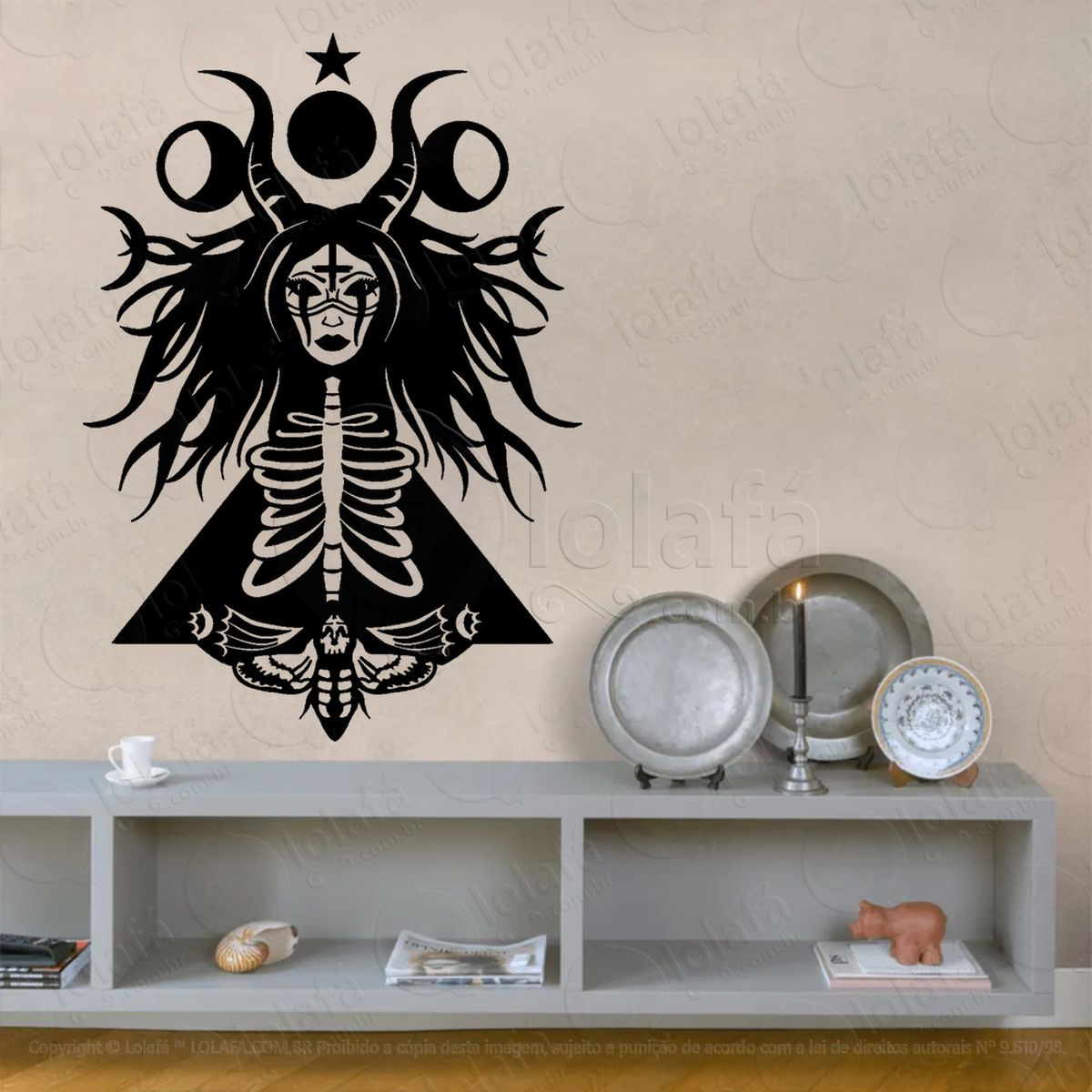 mulher bruxa altar adesivos para altar ocultista mod:311