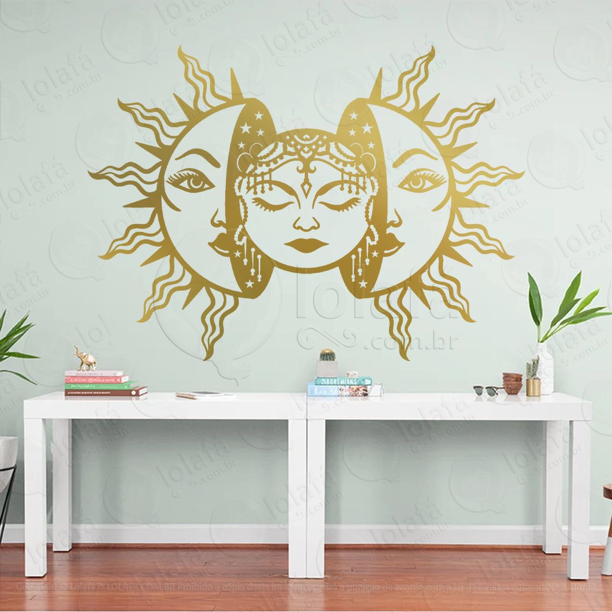 sol e lua mistério paganismo esotérico adesivos para altar ocultista mod:312