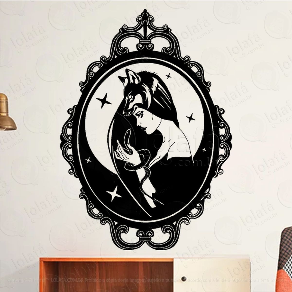 mulher bruxa wicca adesivos para altar ocultista mod:315