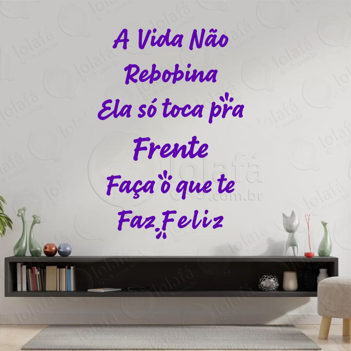 a vida não rebobina adesivos de parede frases mod:23