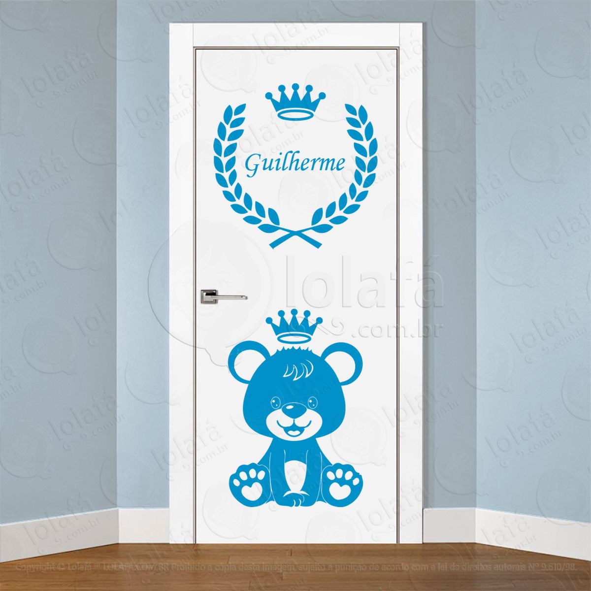 Nome e Urso Adesivos De Parede Infantil Mod:25