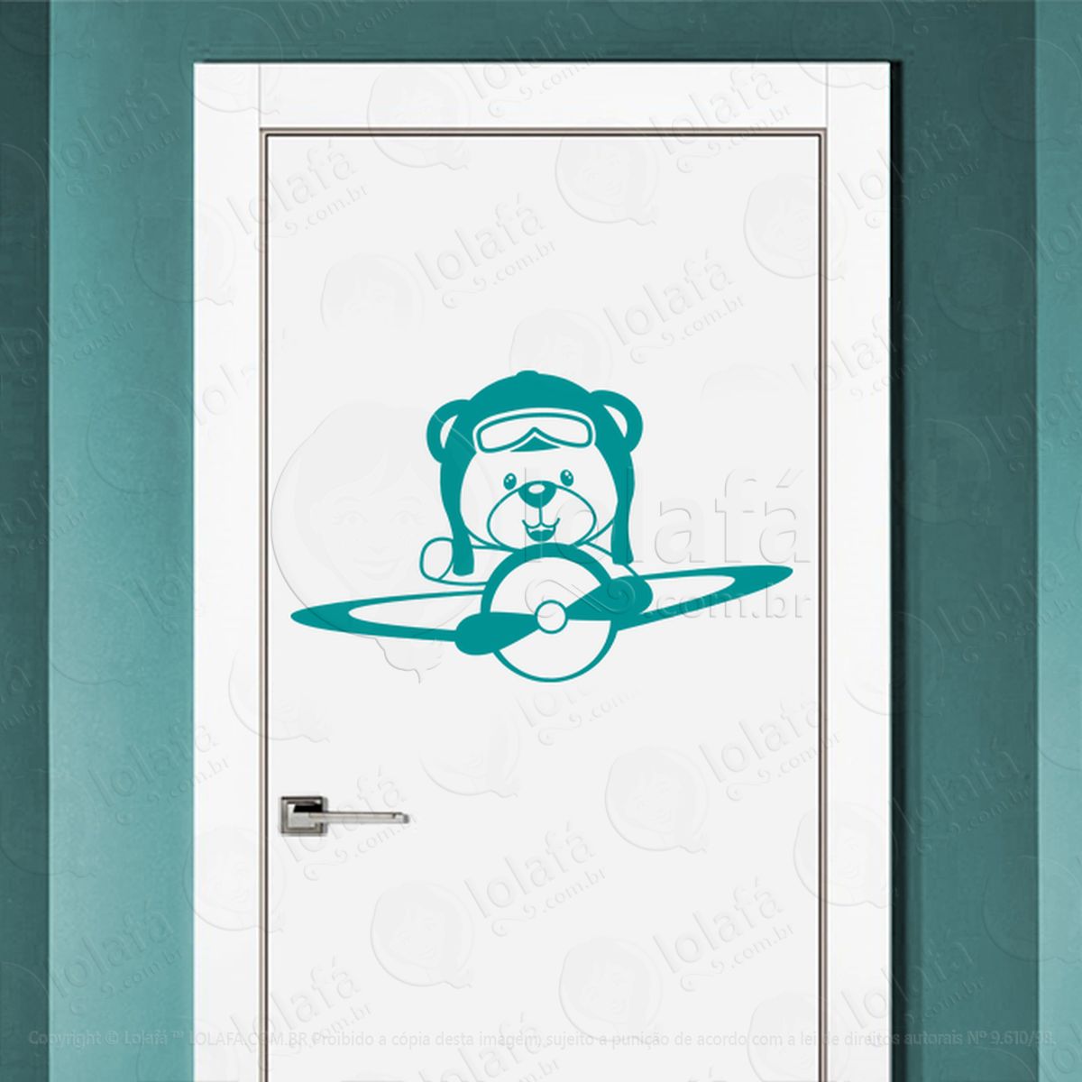 urso aviador adesivos de parede infantil mod:28