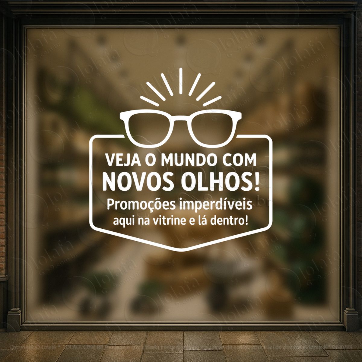 Promoções Imperdíveis Óculos Loja Adesivos Para Vitrine Ótica Mod:37