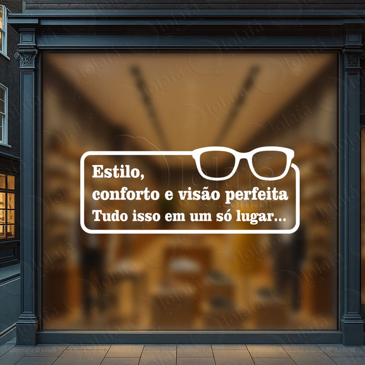 Estilo Conforto e Visão Óculos Loja Adesivos Para Vitrine Ótica Mod:40