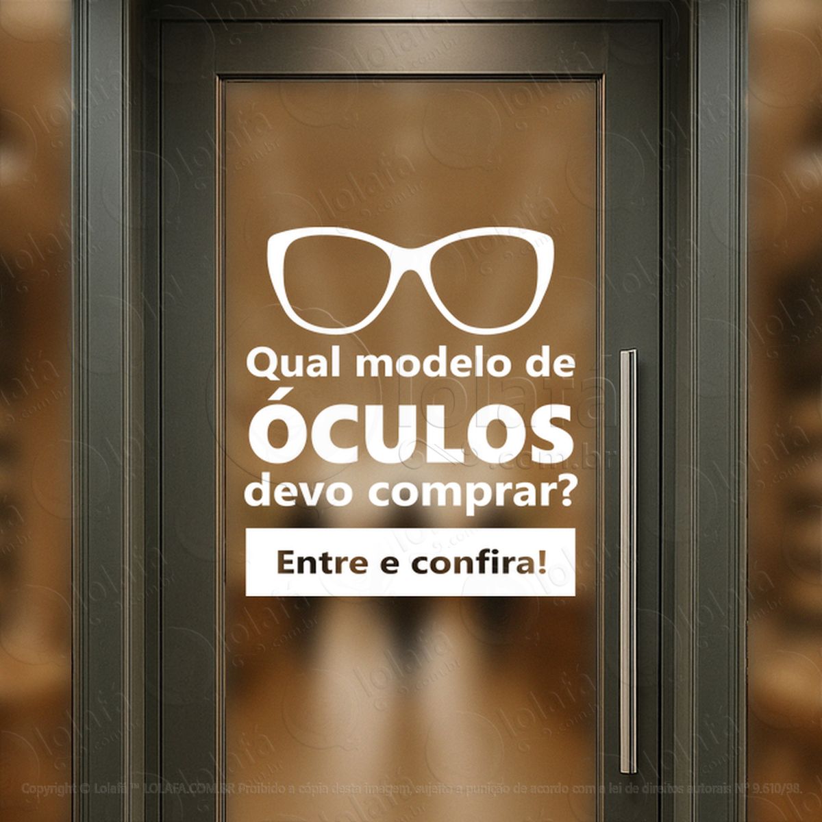 Óculos Entre e Confira Promoção Loja Adesivos Para Vitrine Ótica Mod:42