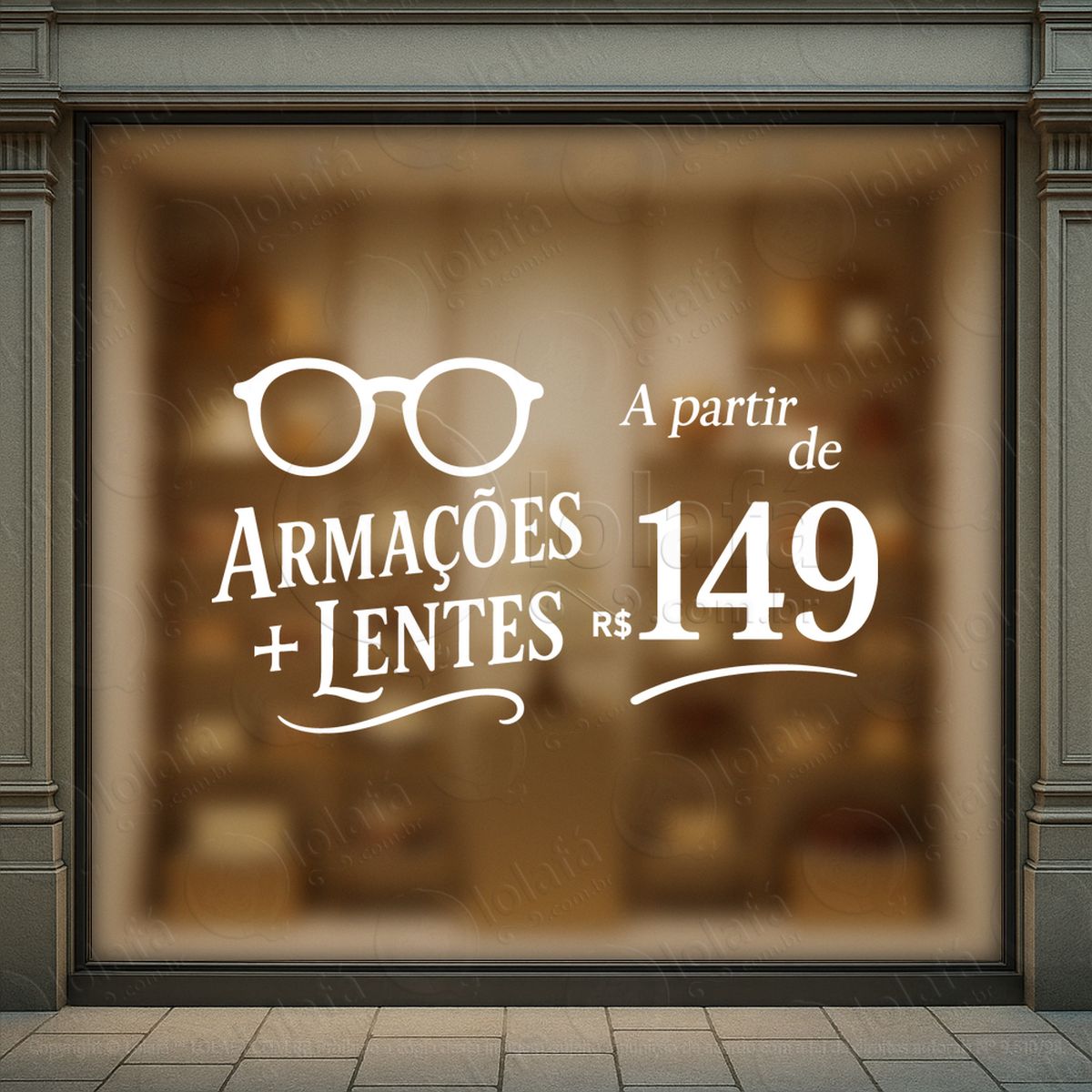 armações + lentes Óculos promoção loja adesivos para vitrine Ótica mod:49