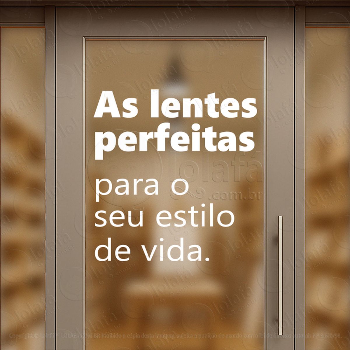 lentes perfeitas promoção loja adesivos para vitrine Ótica mod:50