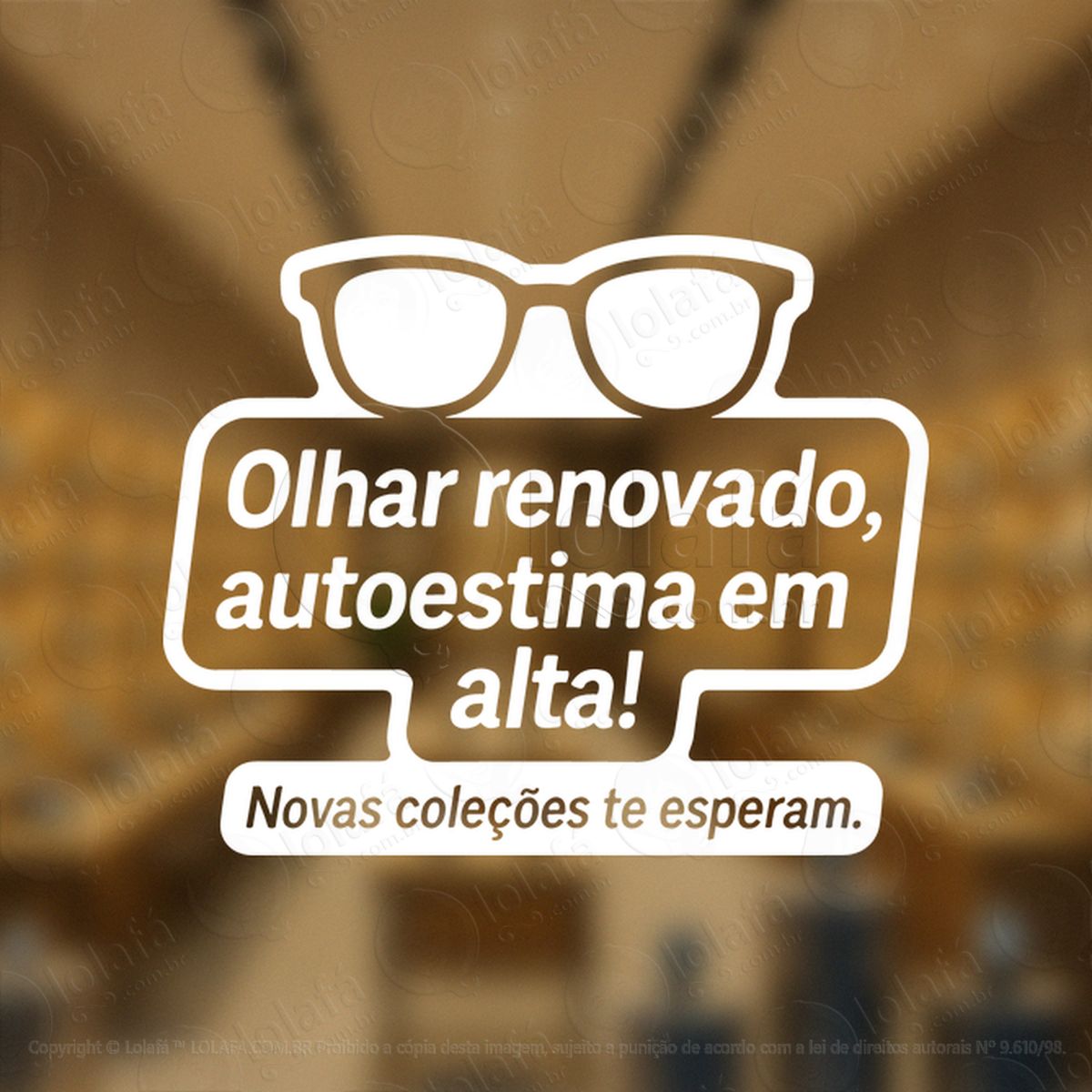 Novas Coleções Óculos Promoção Loja Adesivos Para Vitrine Ótica Mod:53