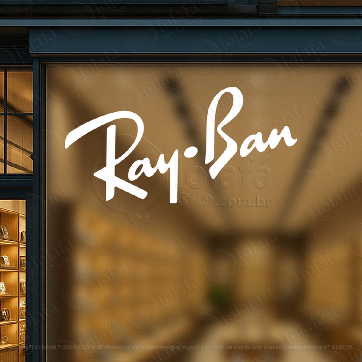 Óculos Ray-Ban Promoção Loja Adesivos Para Vitrine Ótica Mod:59