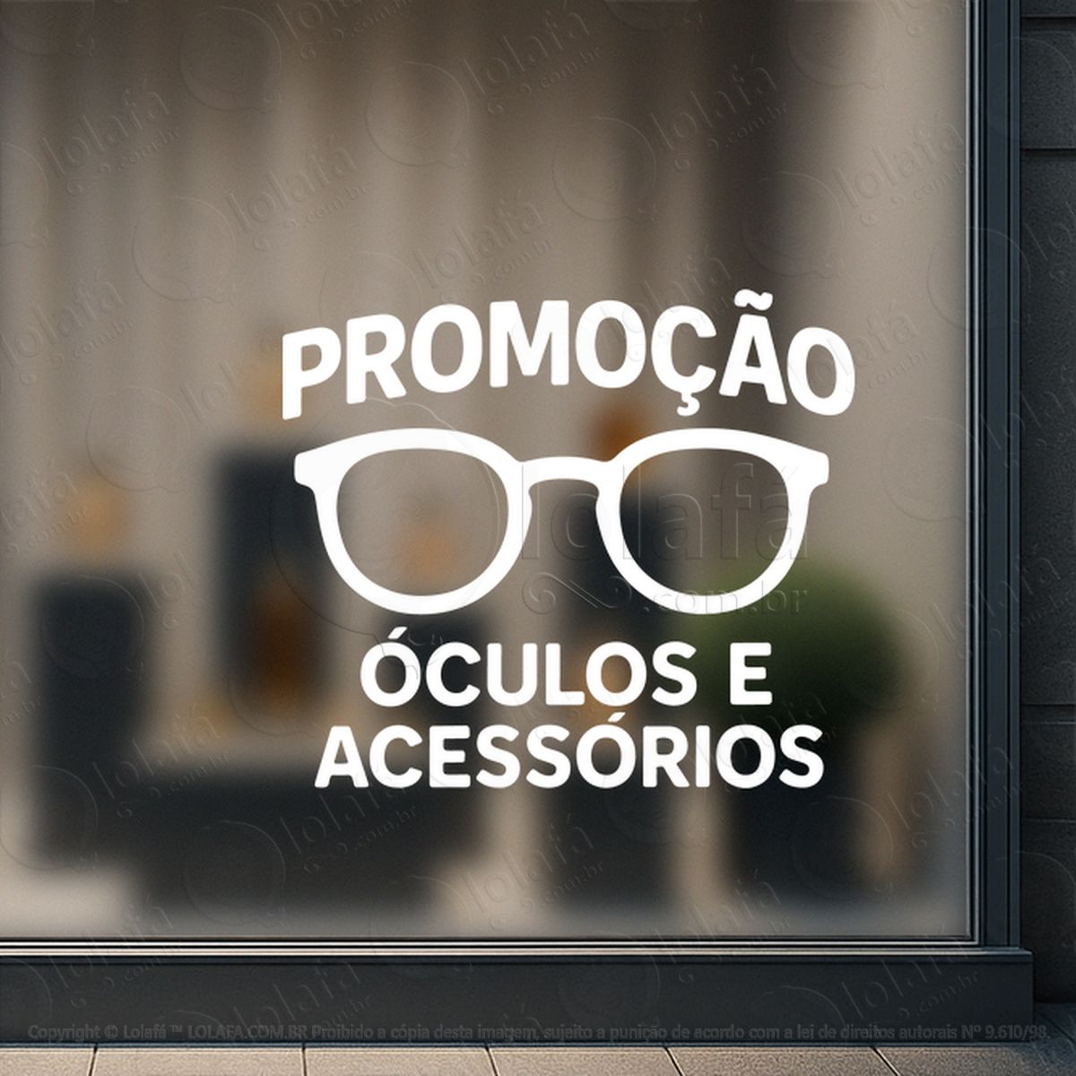 promoção Óculos e acessórios loja adesivos para vitrine Ótica mod:63