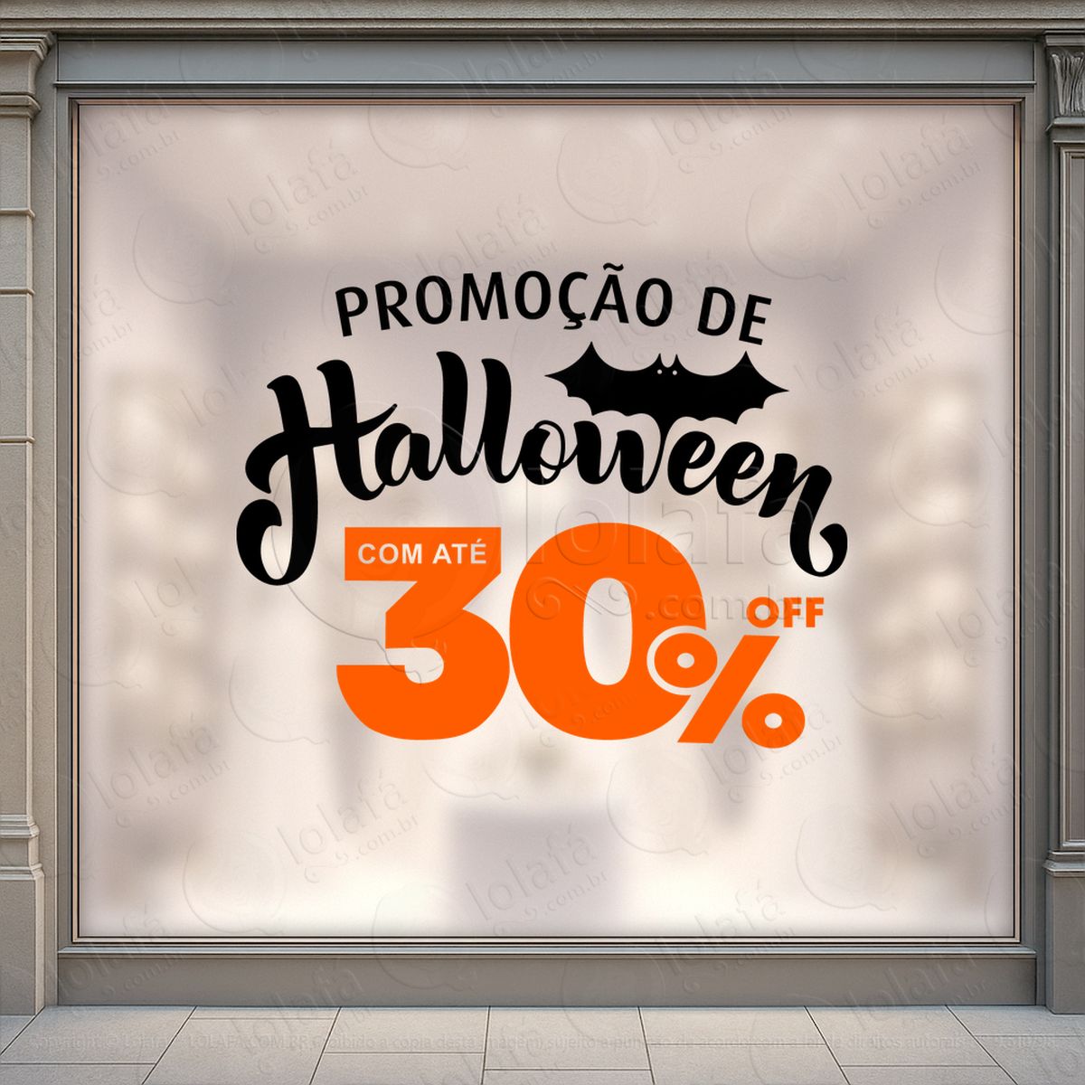 promoção até 30% off loja adesivos para vitrine halloween mod:129