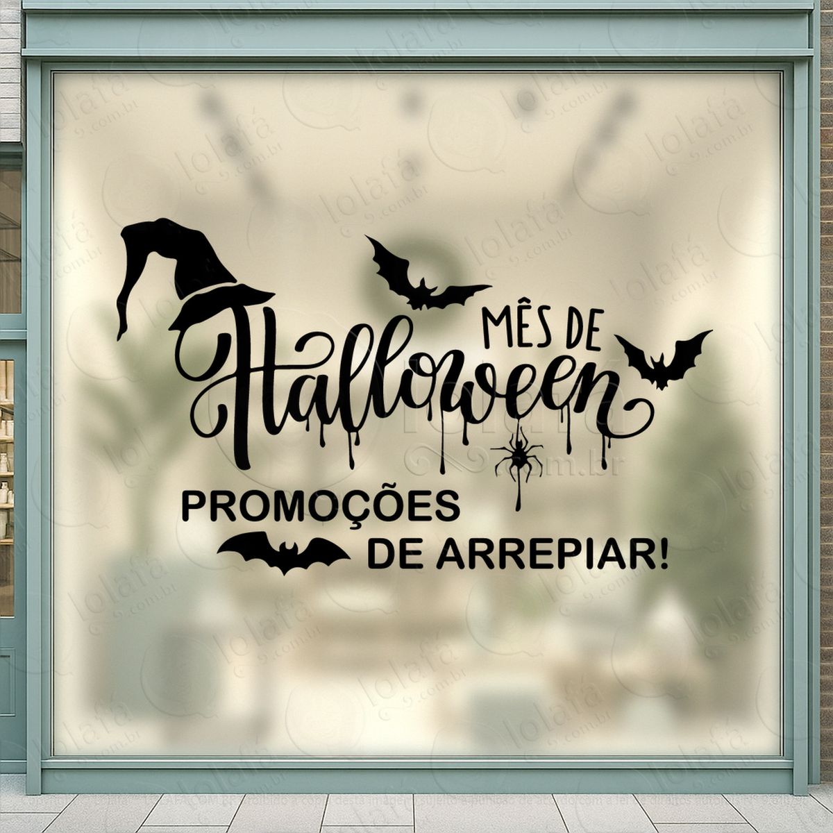 promoções de arrepiar fachada loja adesivos para vitrine halloween mod:130