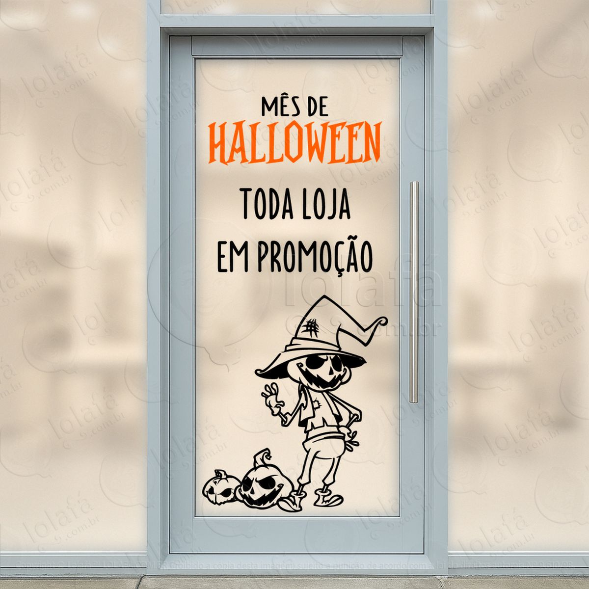 toda loja em promoção adesivos para vitrine halloween mod:133