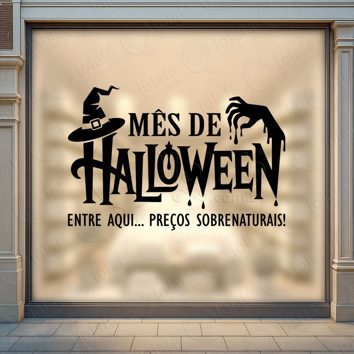 entre aqui preços sobrenaturais promoção loja adesivos para vitrine halloween mod:135