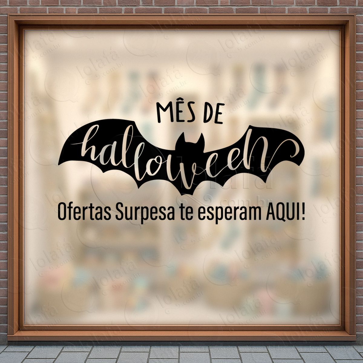 ofertas surpresa te esperam aqui adesivos para vitrine halloween mod:138