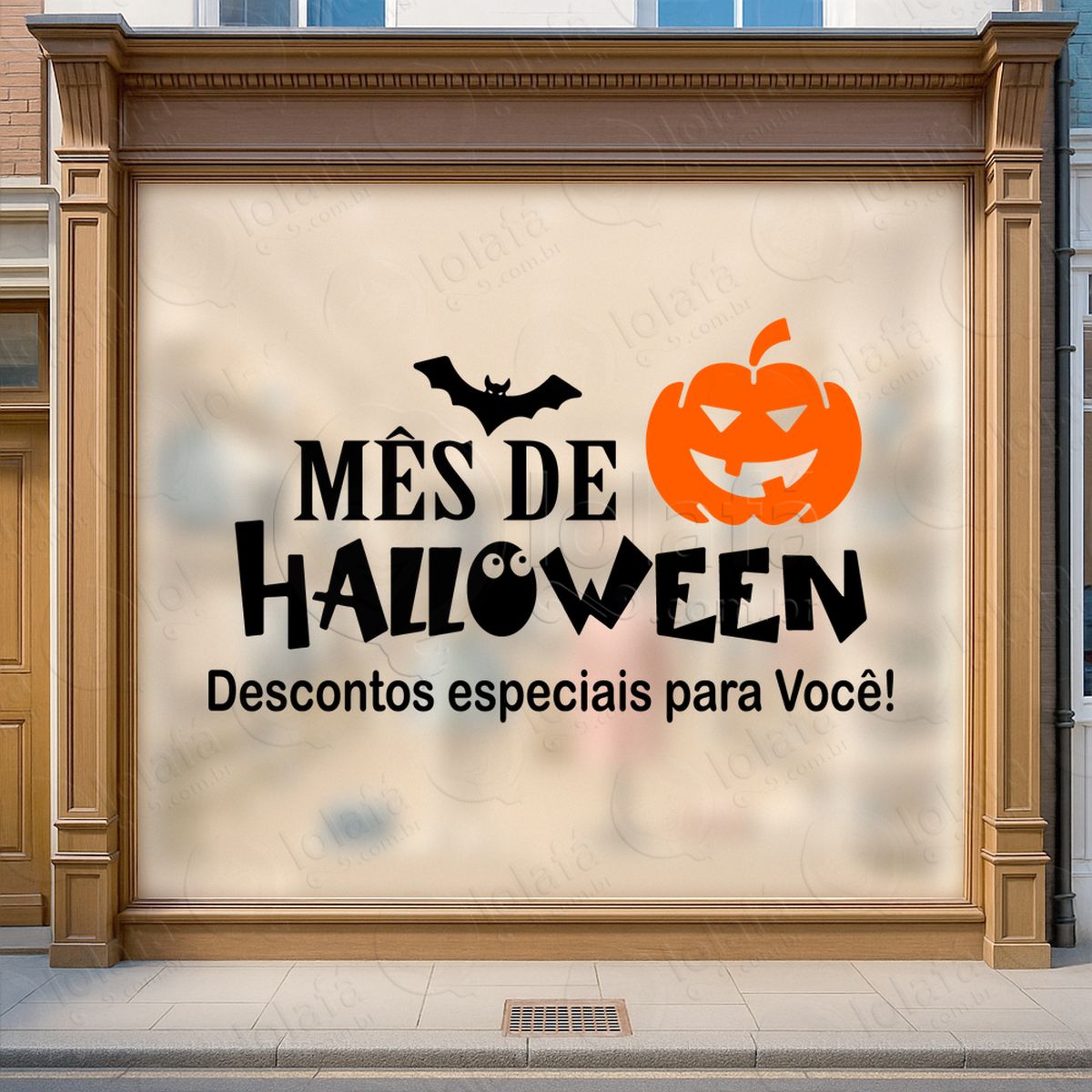 mês de halloween descontos especiais para você adesivos para vitrine halloween mod:141