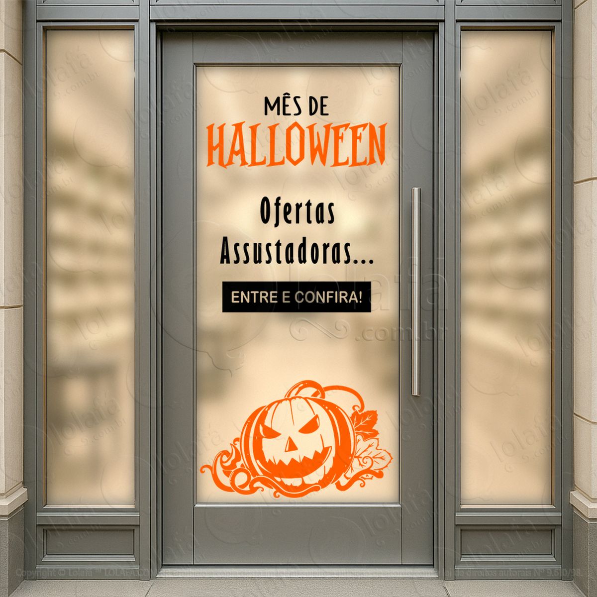 ofertas assustadoras promoção loja adesivos para vitrine halloween mod:142