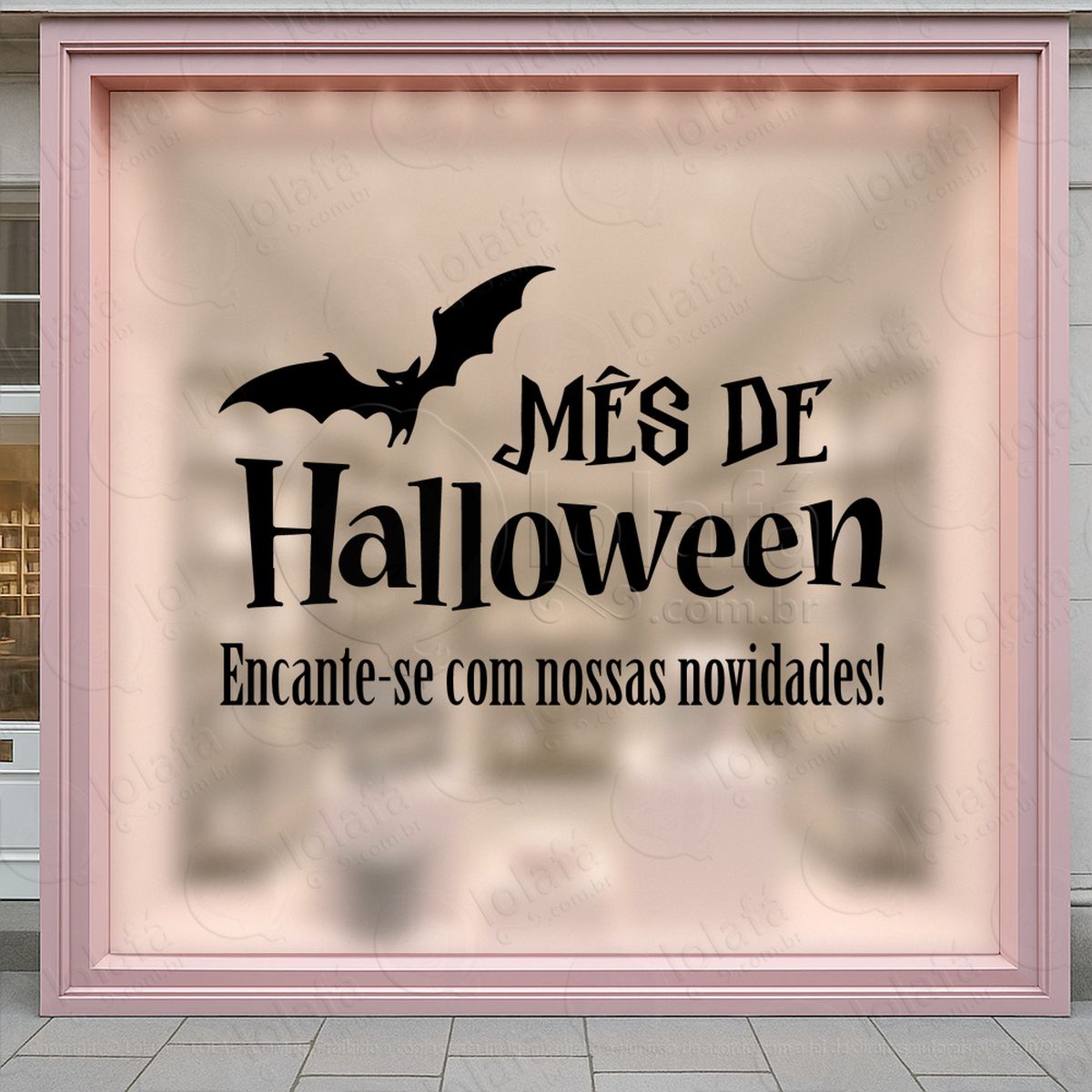 novidades loja encante-se adesivos para vitrine halloween mod:144