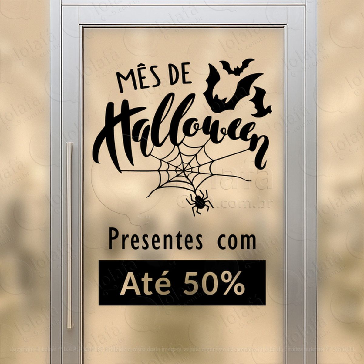 presentes com até 50% off promoção loja adesivos para vitrine halloween mod:150