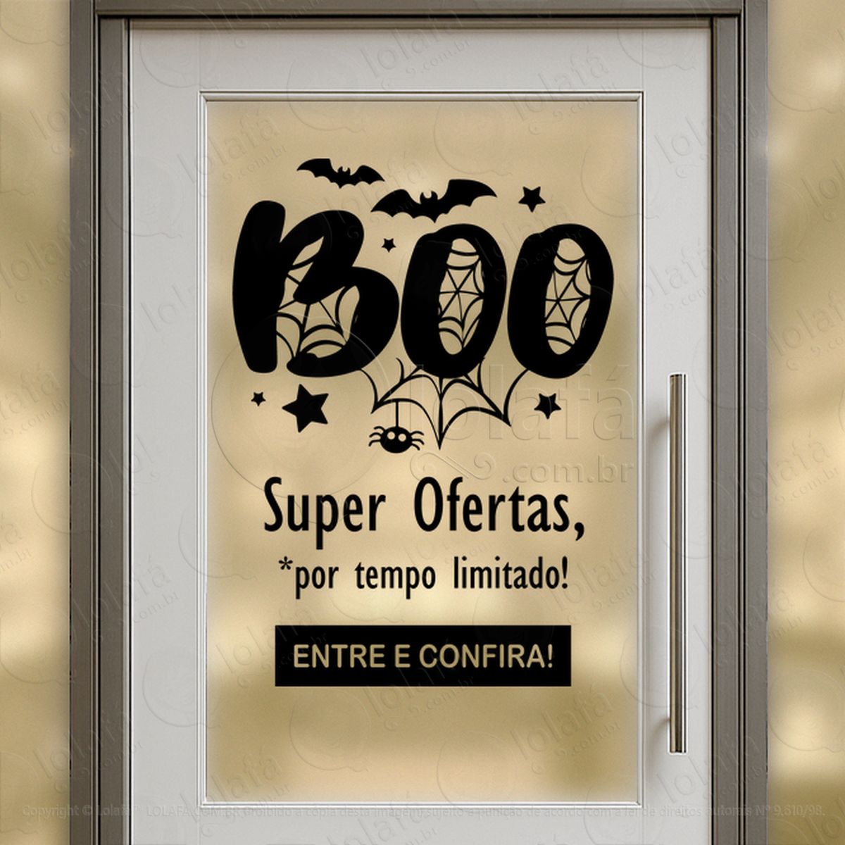 super ofertas tempo limitado promoção loja adesivos para vitrine halloween mod:151