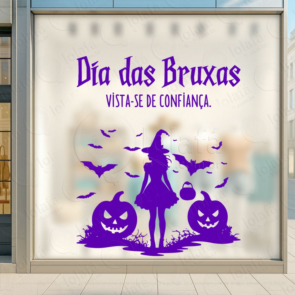 vista-se com confiança dia das bruxas adesivos para vitrine halloween mod:155