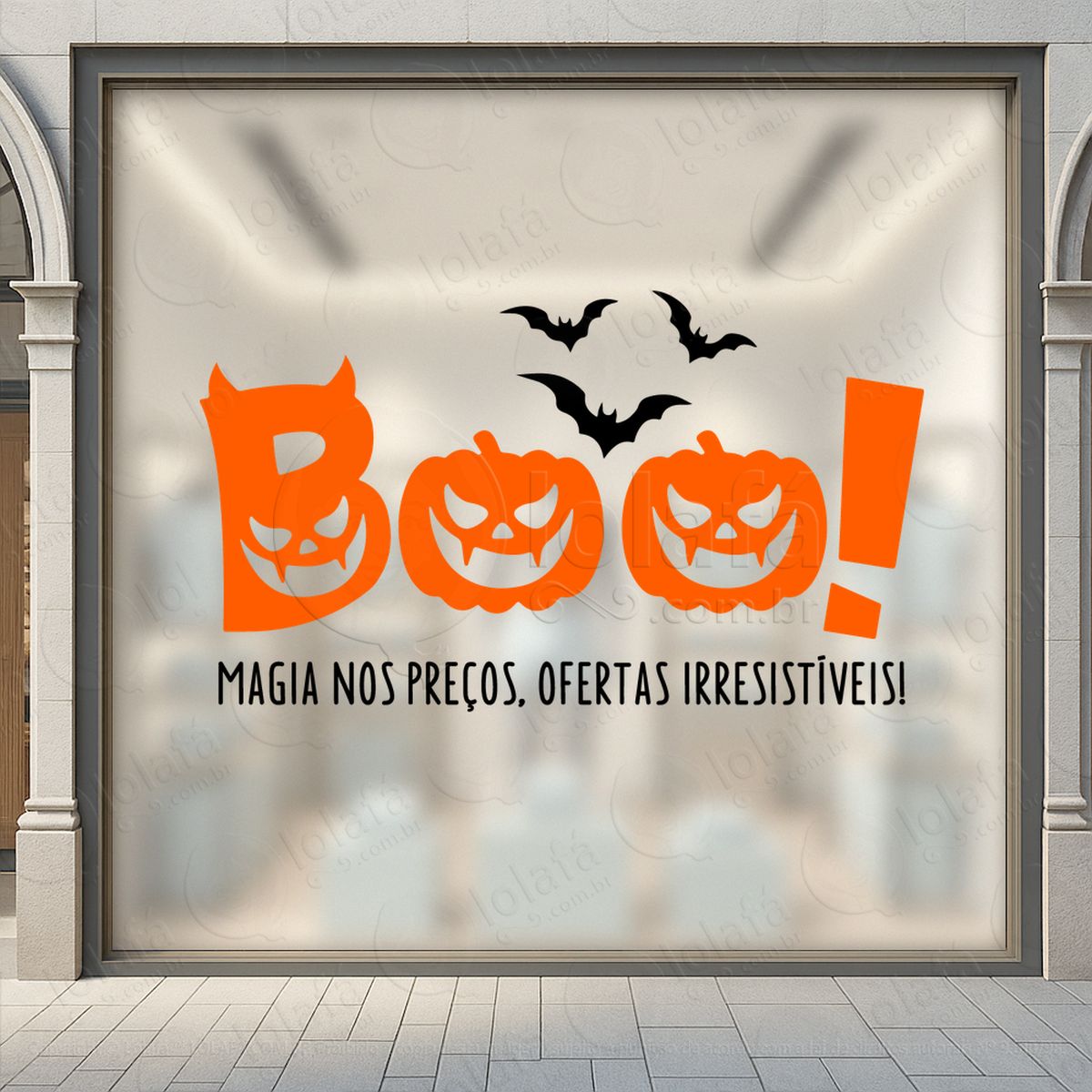 ofertas irresistíveis promoção loja adesivos para vitrine halloween mod:158