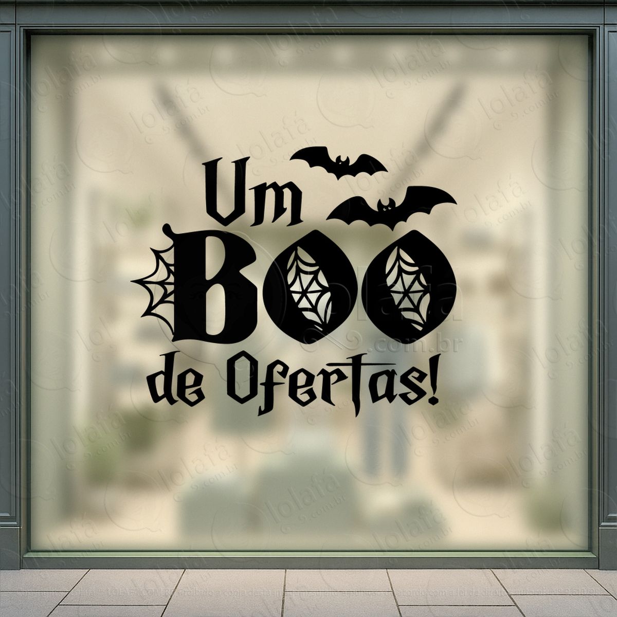 um boo de ofertas promoção loja adesivos para vitrine halloween mod:164