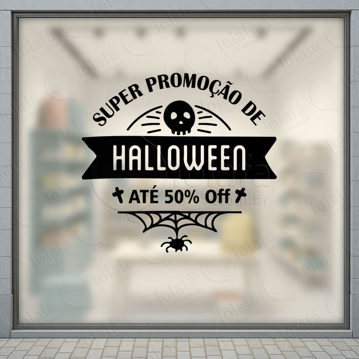 super promoção até 50% off adesivos para vitrine halloween mod:165