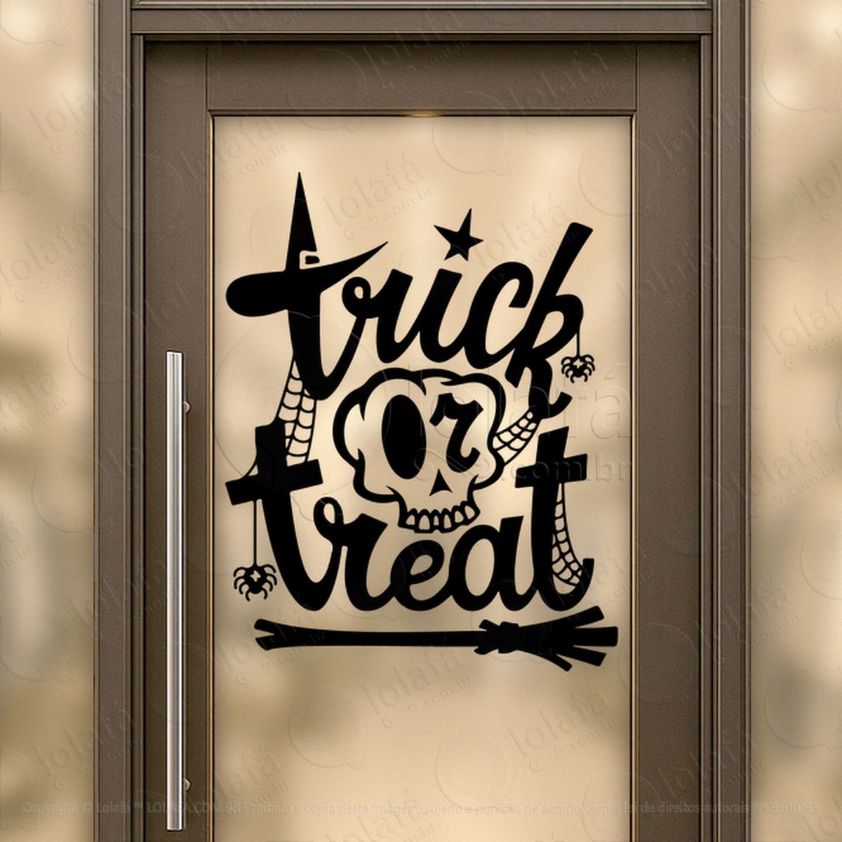 doces ou travessuras trick or treat adesivos para vitrine halloween mod:179