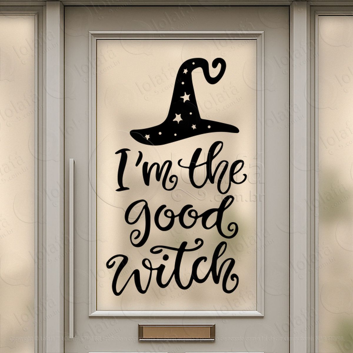 eu sou uma bruxa boa adesivos para vitrine halloween mod:189