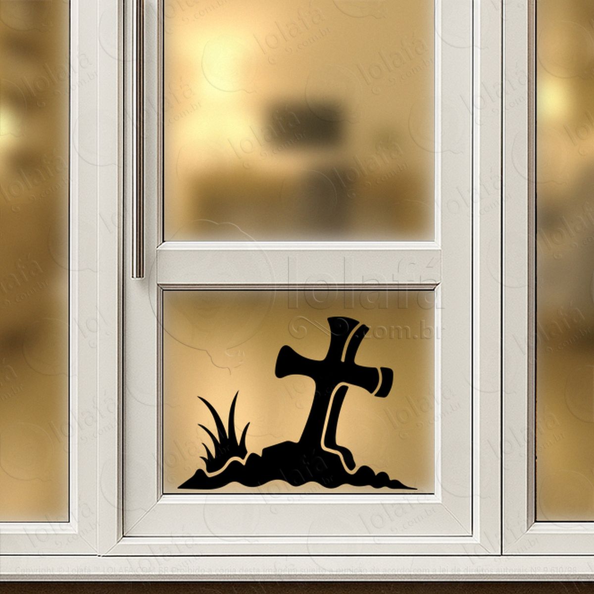 cenário túmulo dia das bruxas adesivos para vitrine halloween mod:193