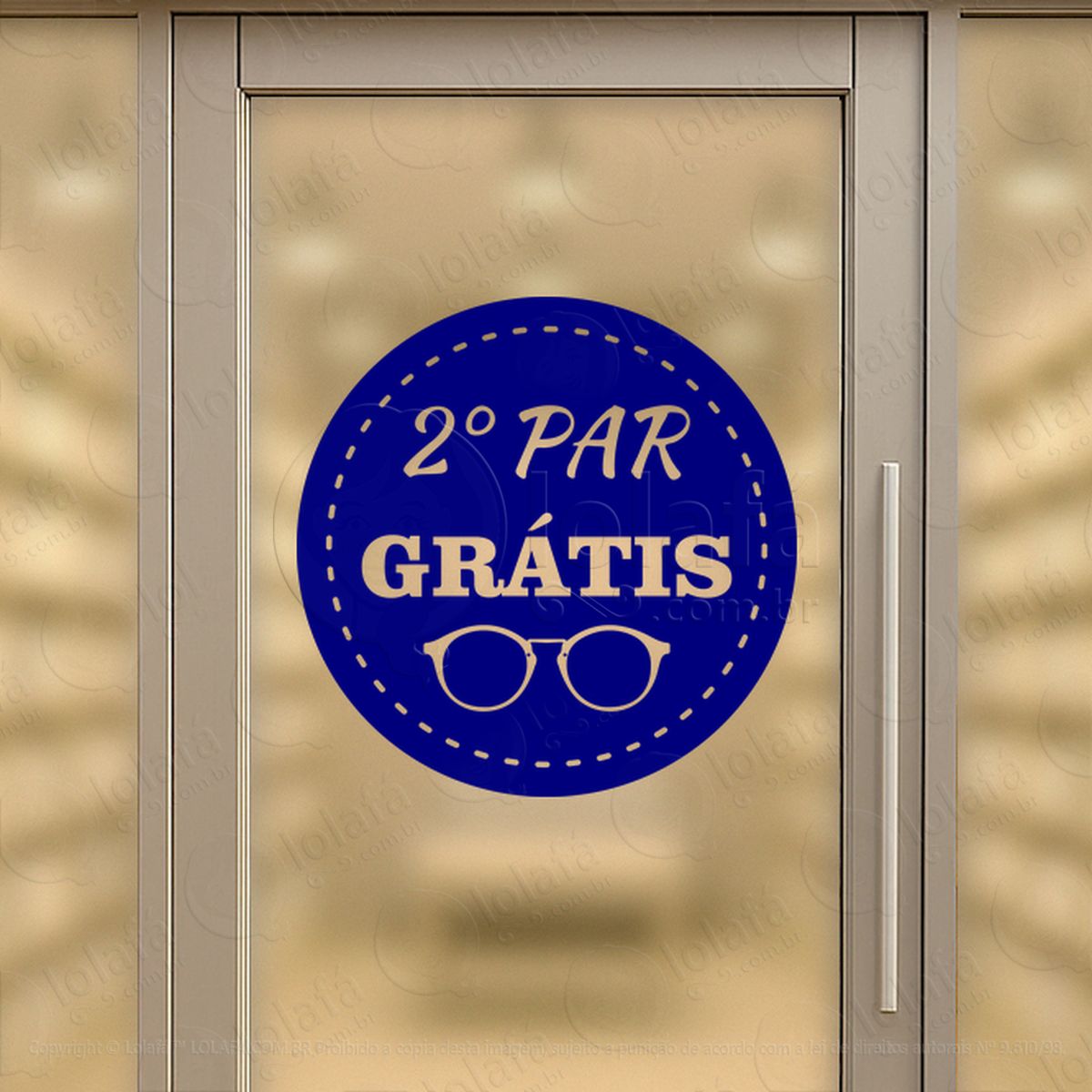 Óculos 2º par grátis promoção loja adesivos para vitrine Ótica mod:208