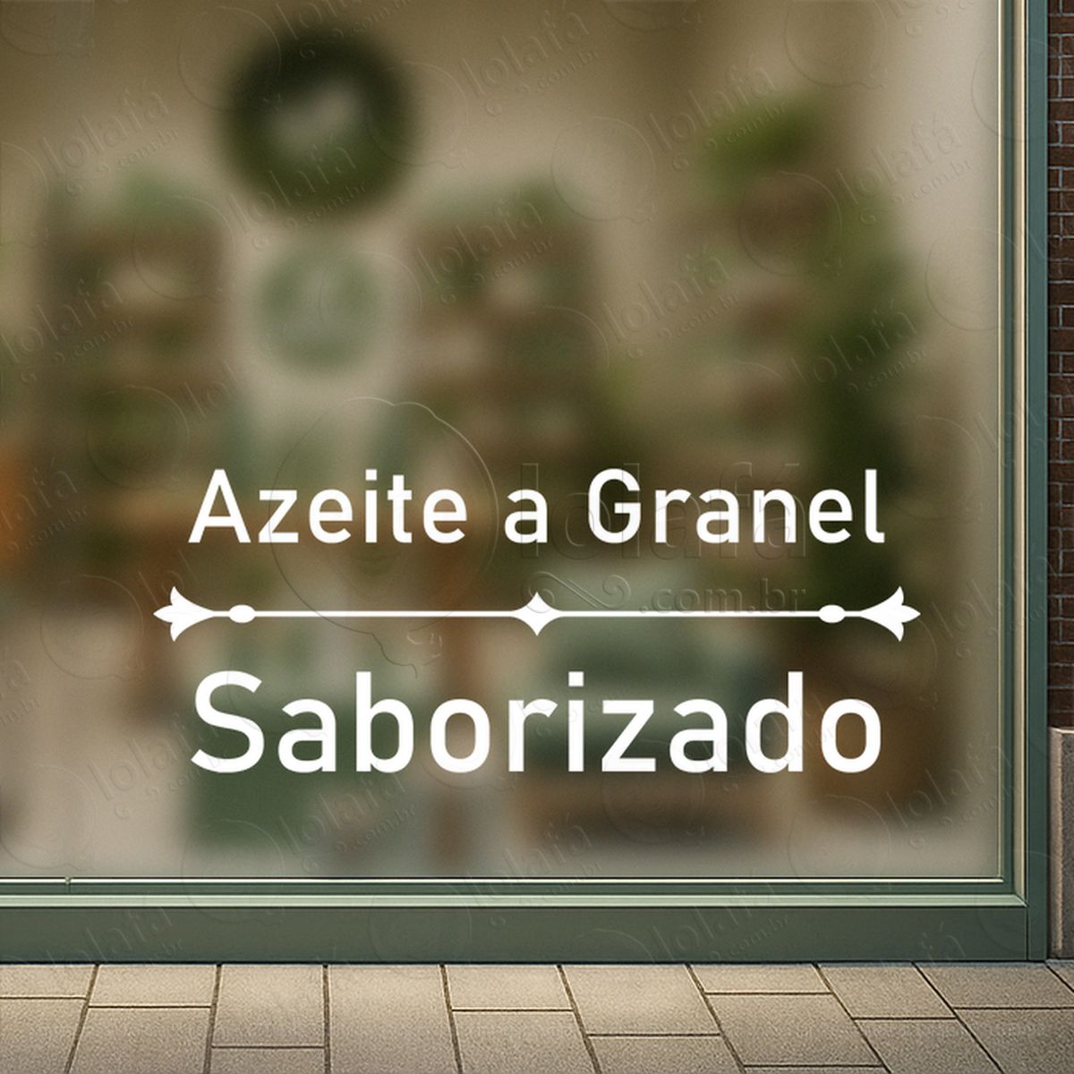 Azeite a Granel Saborizado Frase Loja Adesivos Para Vitrine Empório Mod:229