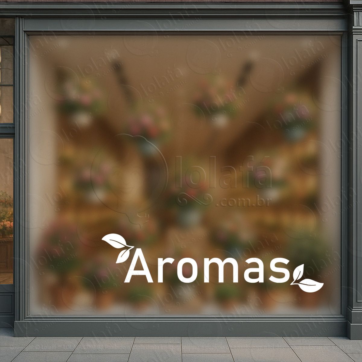 Aromas Frase Loja Adesivos Para Vitrine Empório Mod:230