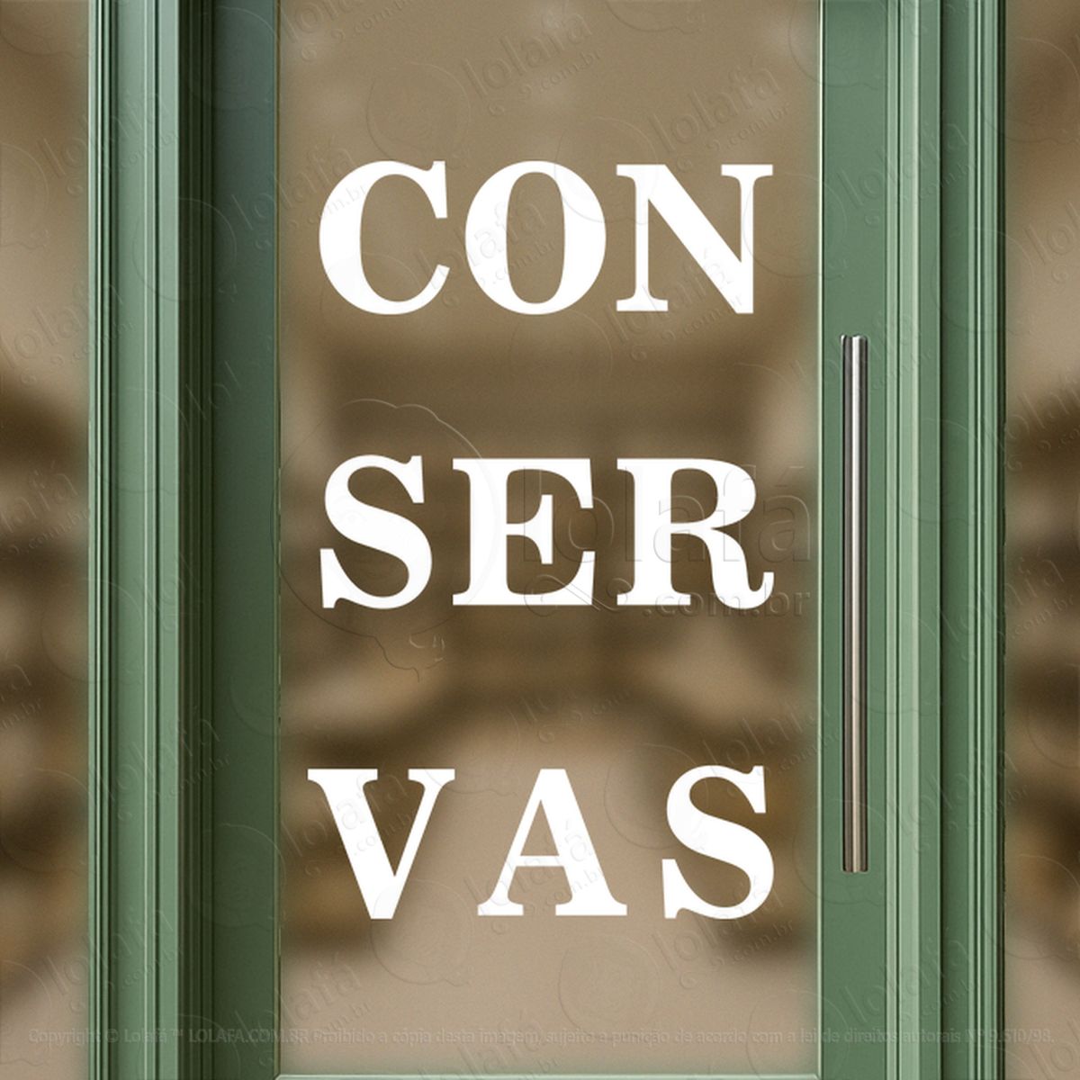 Conservas Frase Loja Adesivos Para Vitrine Empório Mod:232