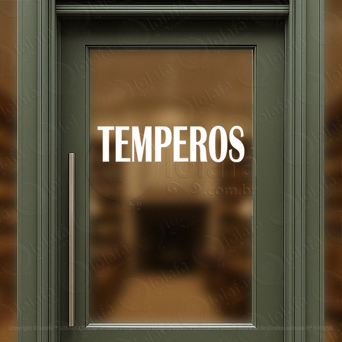 Temperos Frase Loja Adesivos Para Vitrine Empório Mod:233