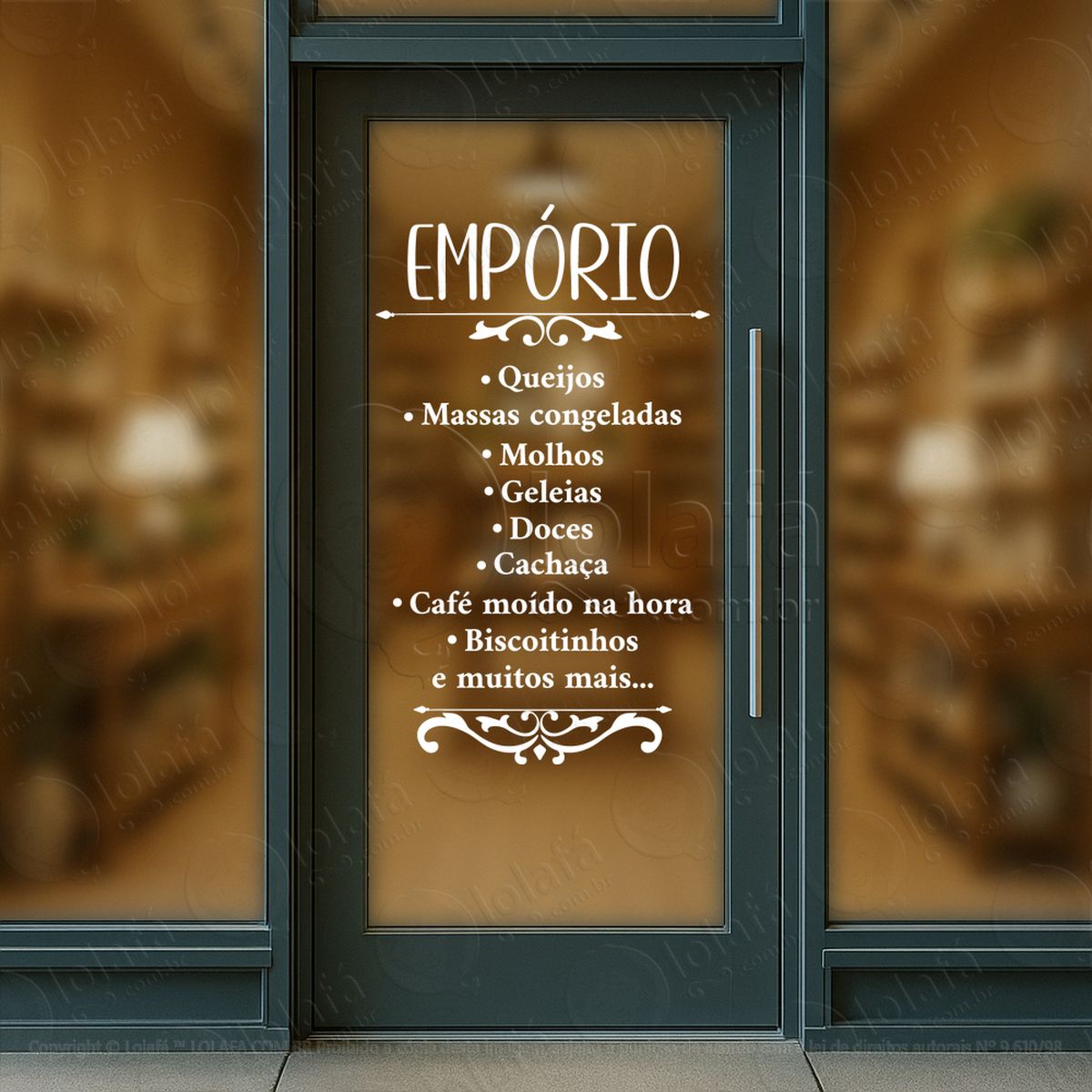 Lista de Produtos Loja Adesivos Para Vitrine Empório Mod:234